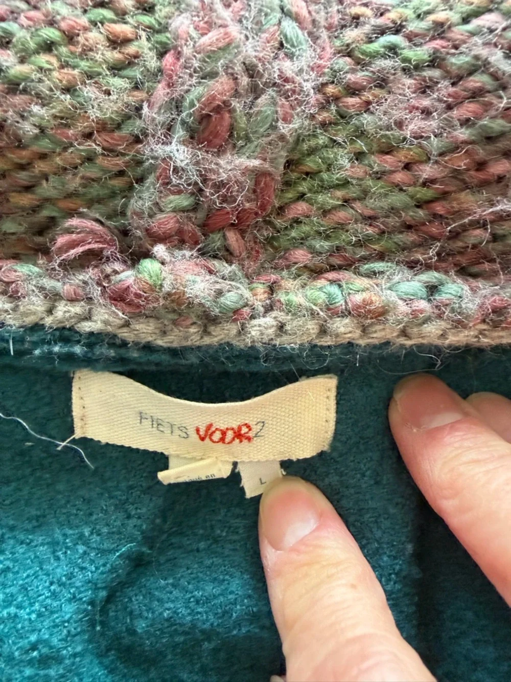 Anthropologie Fiers Voor 2 Sweater Jacket-Teal Toggle-Front - Picture 4 of 6